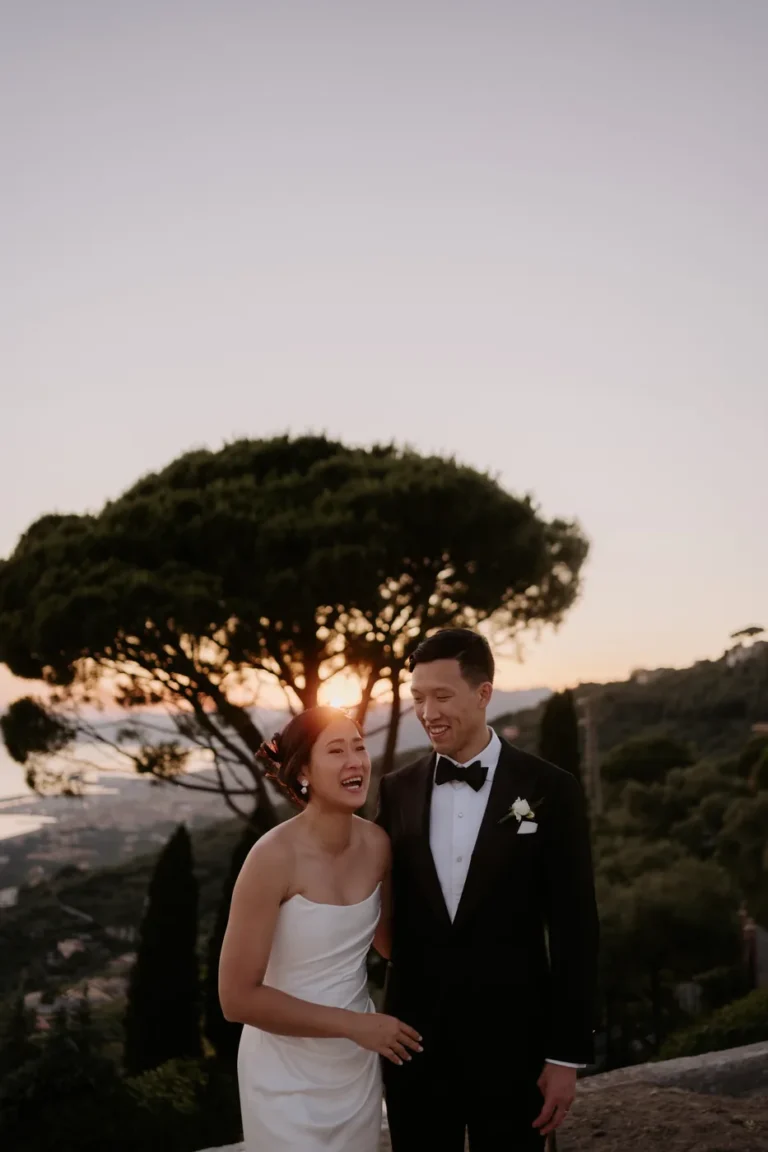 The couple at sunset over the gulf